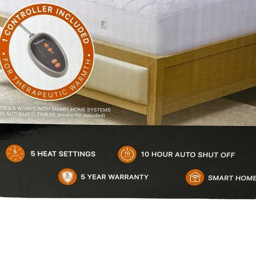 Beautyrest 3M Scotchgard Heated Mattress Pad - Electric Bed Warmer Full Size
